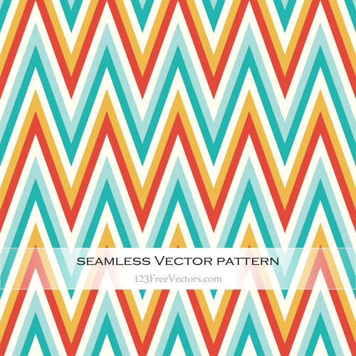 Colorful Retro Pattern con Chevron