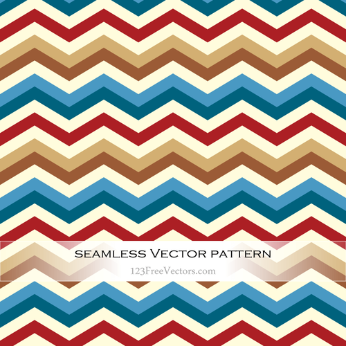 Wavy Retro Pattern With Colorful Lines