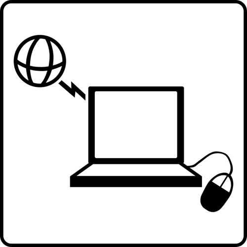 Vector pictogram voor hotel met internet in ruimten