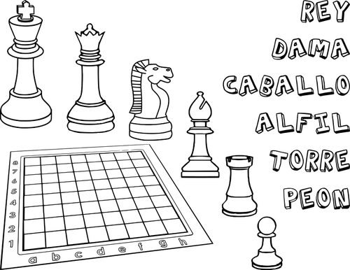 Satranç tahtası ve parçaları