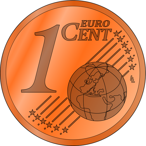 Vector image of one Euro cent coin