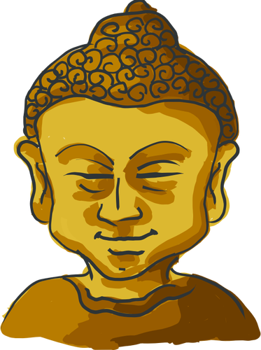 Disegno della testa del Buddha dorato