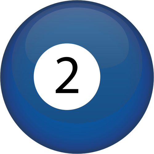 Boule de billard bleu