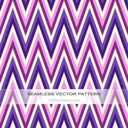 Violet et rose motif Zigzag