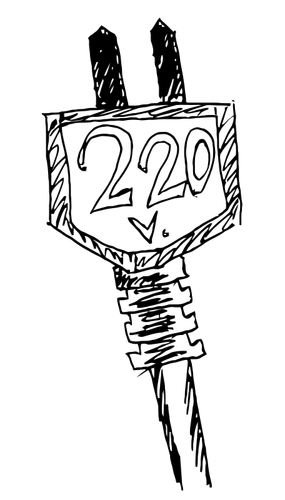 220 V symbole