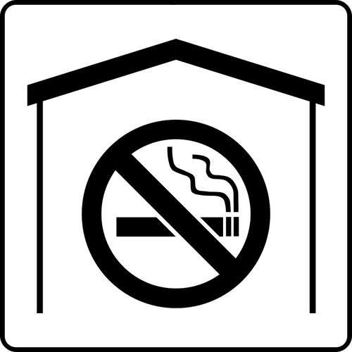 Vector a ilustração do hotel não há sinais de fumo