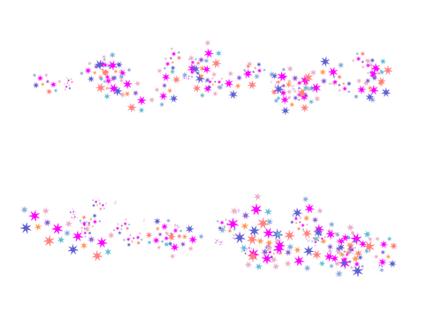 彩色星分隔矢量图像