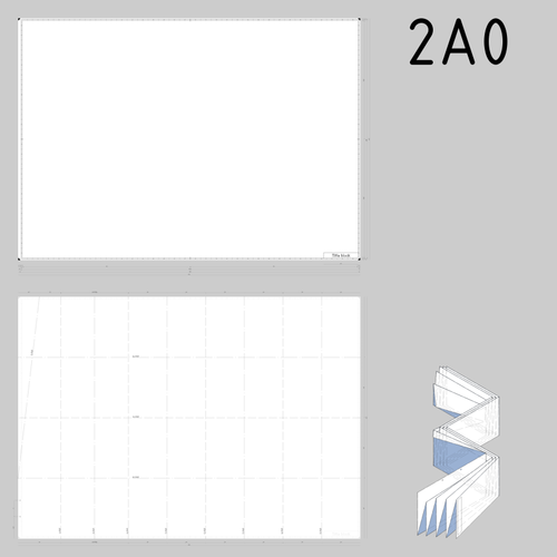 2A0 formaat technische tekeningen papier sjabloon vector afbeelding