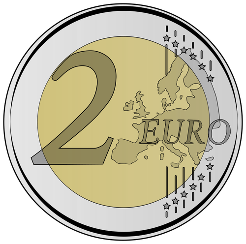 Vektorgrafiken von zwei-Euro-Münze