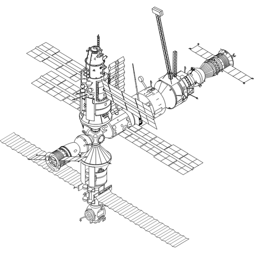 International Space Station vector tekening