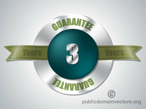 3-Jahres-Garantie-Aufkleber