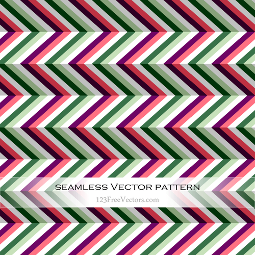 Motif en zigzag avec lignes verts et violets