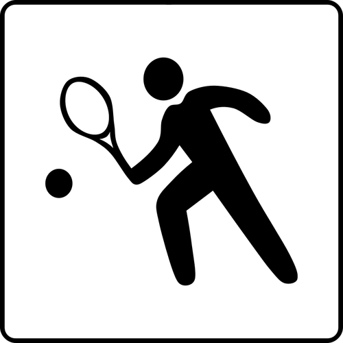 テニス施設の利用可能な記号のベクトル画像