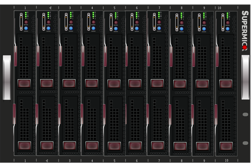 Server centre rack vector image