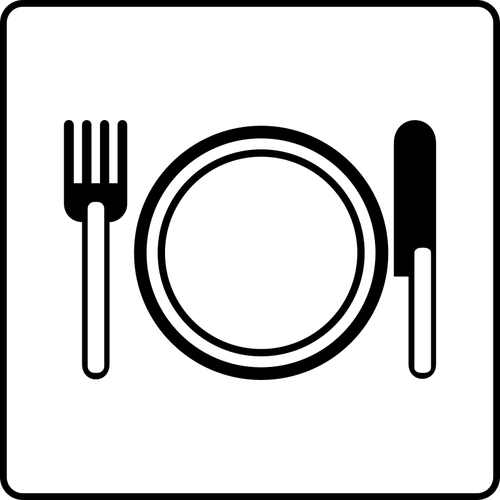 Icono de vector Hotel restaurante