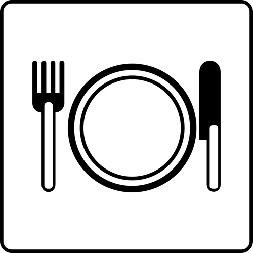 Hotel restaurant vector icon