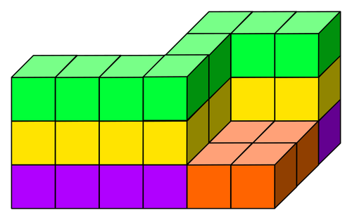Outlined image of cubes