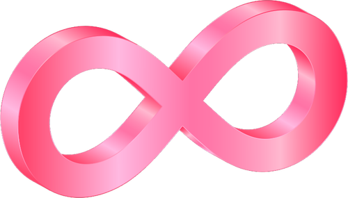 Pink infinity symbol