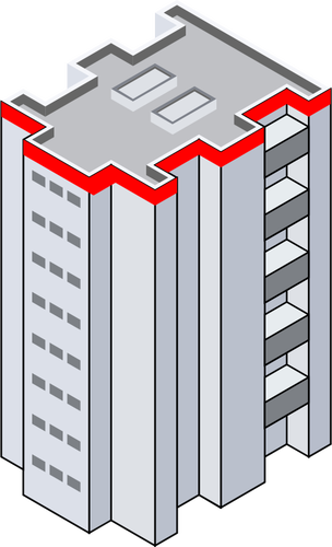 Pisos de altura 3D edificio