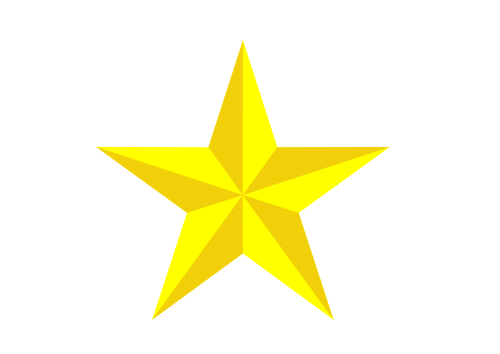 Decorative yellow star