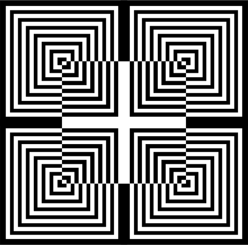 Ilusión óptica hipnótica vector dibujo