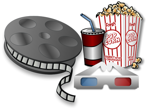 3D film apparatuur vector afbeelding