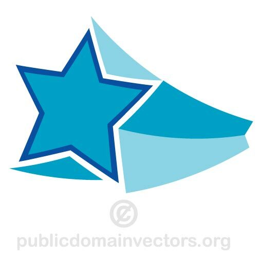 Vôo 3d vector estrela clip-art