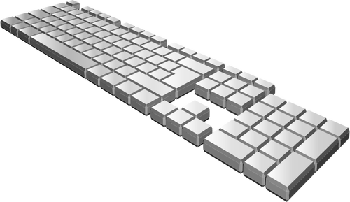 Image vectorielle clavier gris blanc