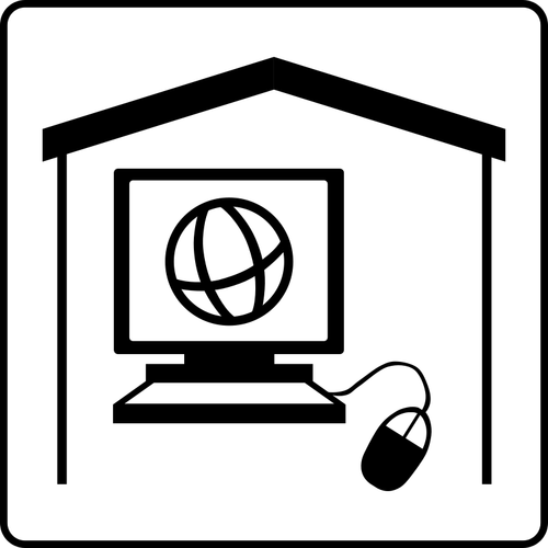 Hotel heeft internet in kamer vector pictogram