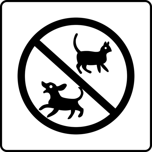 Aucun animaux domestiques hôtel sign vector clipart