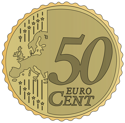 Vektor image av 50 euro cent