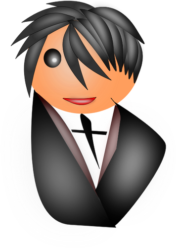 Suited man vector icon