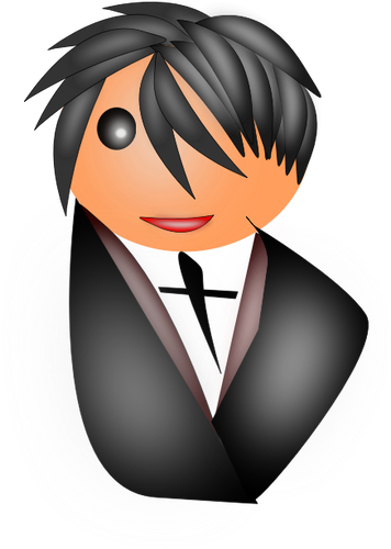 Suited man vector icon