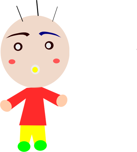 Imagem de vetor de menino colorido dos desenhos animados