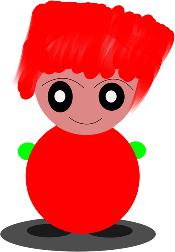 Personagem de desenho animado ruiva