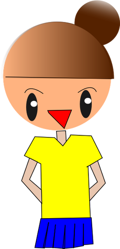 Garota de camiseta amarela
