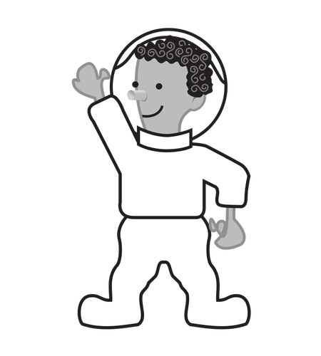 Desenho vetorial do astronauta