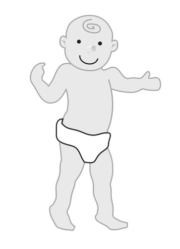 Baby opstaan vectorillustratie