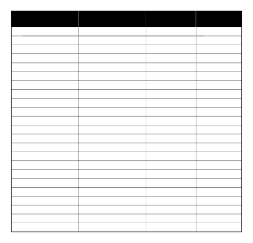 Graphiques vectoriels de feuille de calcul vide