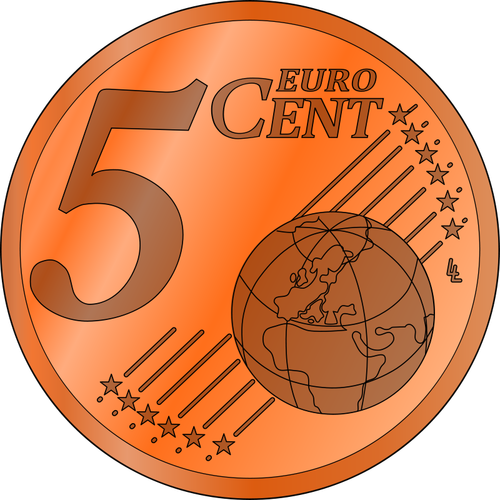 Image vectorielle de 5 cents d