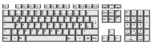 Tastatura germană vector imagine