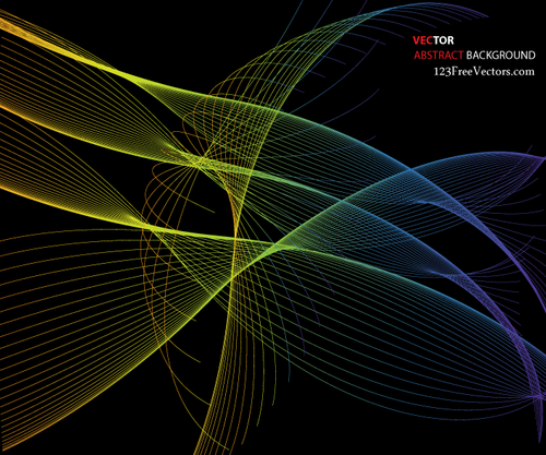 Liniile care curge colorate