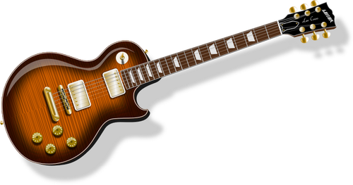 Classic Rock Gitarre fotorealistische Vektor-ClipArt