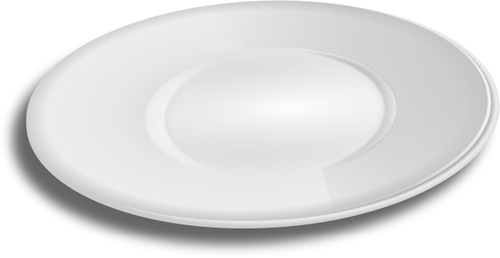 Vector illustration of oval shaped plate