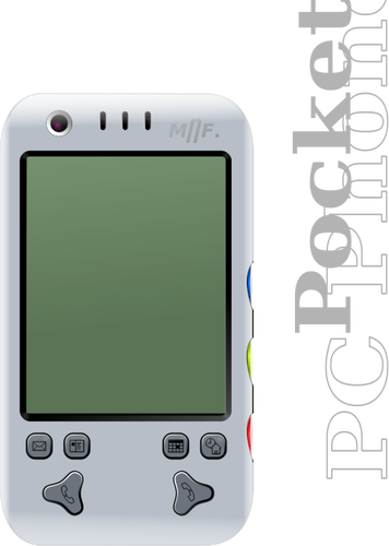 Vector fotorrealista de la imagen del teléfono móvil LCD