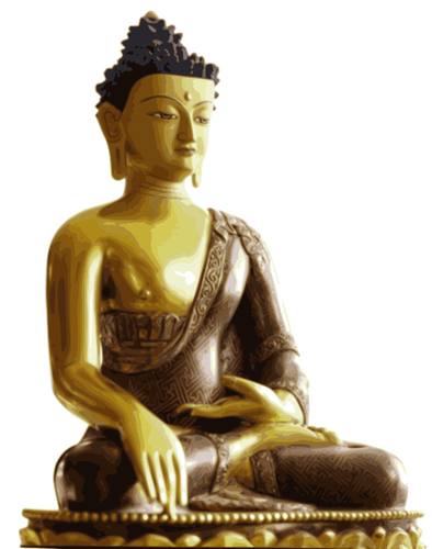 Vector bildet av golden Buddha-statue