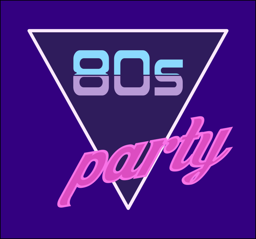 80s party ad