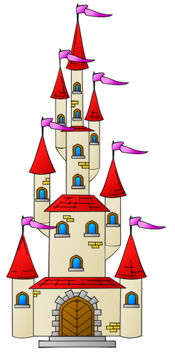 Vector image of beautiful castle