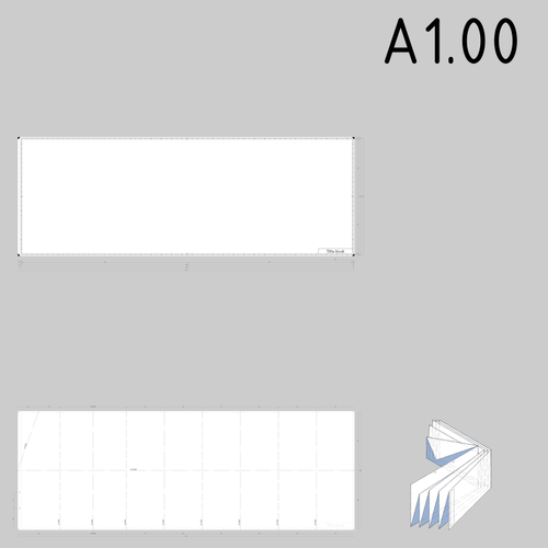 A1.00 サイズの製図用紙テンプレート ベクトル グラフィックス