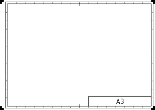 Vektör grafik a3 sayfa şablonu DIN